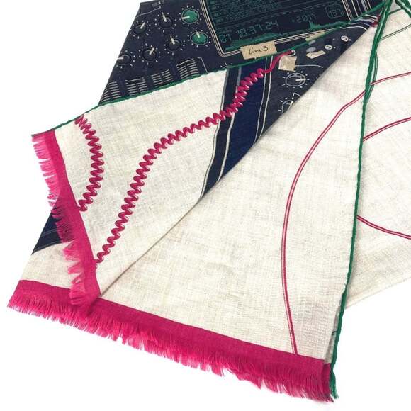 HERMES Cream Silk Scarf - Picture 4 of 15